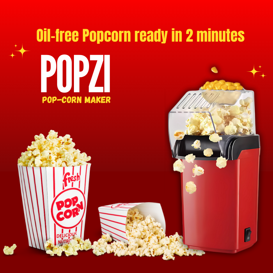 Popzi Popcorn Maker – "The Mini Popcorn Maker with Big Results! 🍿✨"