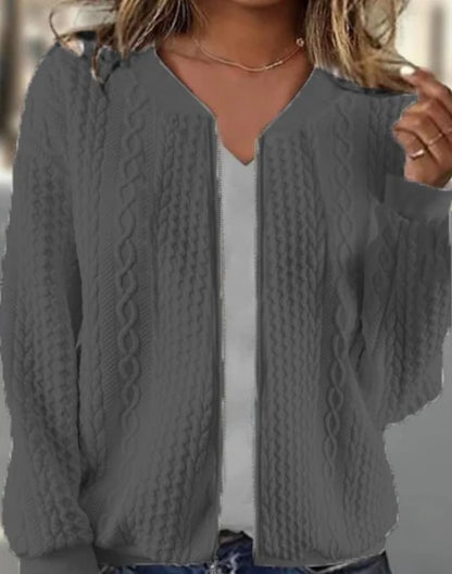 Drave's - Zipper Women Jacket Stand Up Collar